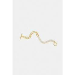 Promo ✔️ KarenMillen Gold Plated Half Chain Half Diamante Bracelet For Female 👍 -Karen Millen Sales unnamed file 5435