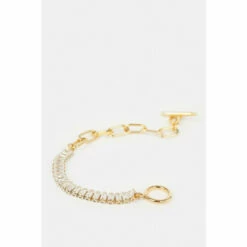 Promo ✔️ KarenMillen Gold Plated Half Chain Half Diamante Bracelet For Female 👍 -Karen Millen Sales unnamed file 5436