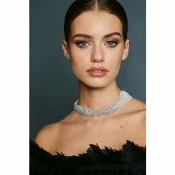 Cheap 🤩 KarenMillen Wavy Diamante Necklace For Female 🔥 -Karen Millen Sales unnamed file 5442