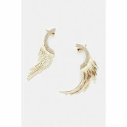 Outlet 😍 KarenMillen Gold Drop Ear Cuff Earrings For Female ⭐ -Karen Millen Sales unnamed file 5445