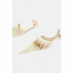 Outlet 😍 KarenMillen Gold Drop Ear Cuff Earrings For Female ⭐ -Karen Millen Sales unnamed file 5446