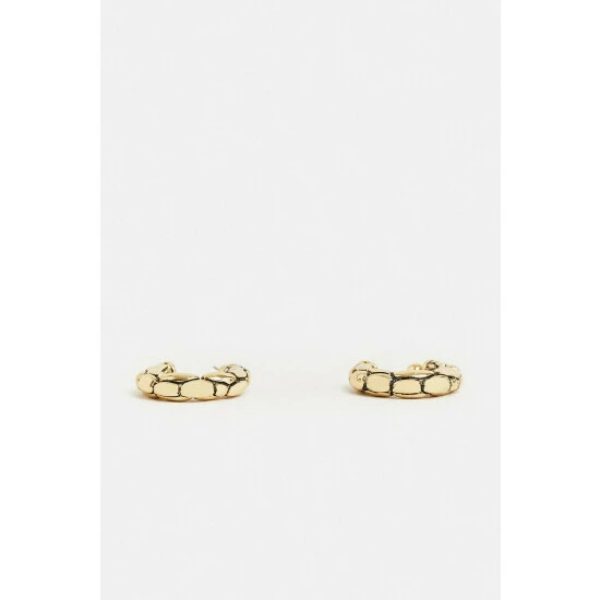 Cheapest 😍 KarenMillen Gold Plated Croc Hoops For Female 💯 2 Cheapest 😍 KarenMillen Gold Plated Croc Hoops For Female 💯 - Image 2