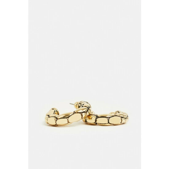 Cheapest 😍 KarenMillen Gold Plated Croc Hoops For Female 💯 3 Cheapest 😍 KarenMillen Gold Plated Croc Hoops For Female 💯 - Image 3