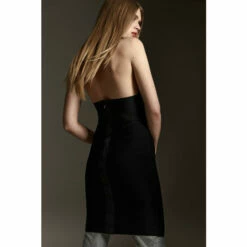 Coupon ⌛ KarenMillen Bandage V Neck Knitted Mini 👗 Dress For Female 👍 -Karen Millen Sales unnamed file 5475