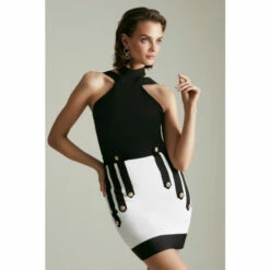 Top 10 ✔️ KarenMillen Bandage Knit Halter Neck Top In Recycled Yarn For Female ⭐ -Karen Millen Sales unnamed file 5483