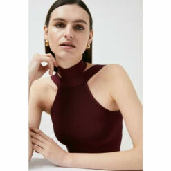 Top 10 ✔️ KarenMillen Bandage Knit Halter Neck Top In Recycled Yarn For Female ⭐ -Karen Millen Sales unnamed file 5484