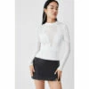 Top 10 🤩 KarenMillen Mesh Sheer Knit High Neck Jumper For Female ⭐
