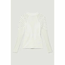 Top 10 🤩 KarenMillen Mesh Sheer Knit High Neck Jumper For Female ⭐ -Karen Millen Sales unnamed file 5514
