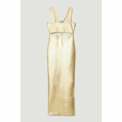 Discount 🤩 KarenMillen Metallic Bandage Maxi 👗 Dress For Female 🌟 -Karen Millen Sales unnamed file 5569