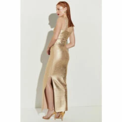 Discount 🤩 KarenMillen Metallic Bandage Maxi 👗 Dress For Female 🌟 -Karen Millen Sales unnamed file 5570