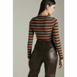 Cheapest ❤️ KarenMillen Long Sleeve Nautical Zip Front Knit Top For Female 👍 -Karen Millen Sales unnamed file 5595