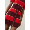 Discount 🧨 KarenMillen Mono Stripe Chain Detail Knit 👗 Skirt For Female 😍