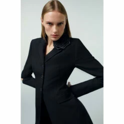 Budget ❤️ KarenMillen Clean Tailored Split Detail Blazer For Female 😀