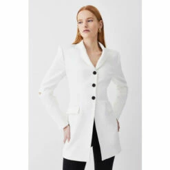 Budget ❤️ KarenMillen Clean Tailored Split Detail Blazer For Female 😀 -Karen Millen Sales unnamed file 5640