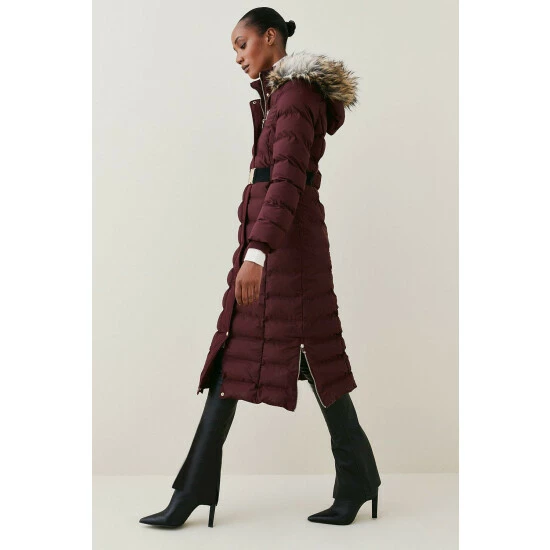 Hot Sale ๐คฉ KarenMillen Belted Puffer Faux Fur Maxi Hooded ๐งฅ Coat For Female ๐ 1 Hot Sale ๐คฉ KarenMillen Belted Puffer Faux Fur Maxi Hooded ๐งฅ Coat For Female ๐