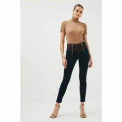 Buy 😍 KarenMillen High Rise Skinny Zip Detail Stretch 👖 Jeans For Female 🥰 -Karen Millen Sales unnamed file 5716