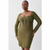 Best deal ✨ KarenMillen Plus Size Mesh Cut Out Bandage Knit Mini 👗 Dress For Female 😀
