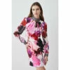 Best Sale ✨ KarenMillen Diamante Trim Floral Woven Mini 👗 Dress For Female 💯