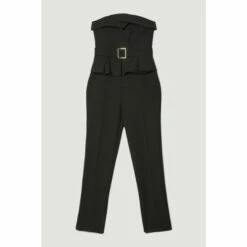 Brand new 👏 KarenMillen Compact Stretch Peplum Jumpsuit For Female 🤩 -Karen Millen Sales unnamed file 5788
