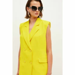 Best reviews of 💯 KarenMillen Soft Twill Sleeveless Tux Jacket For Female 🧨 -Karen Millen Sales unnamed file 5802