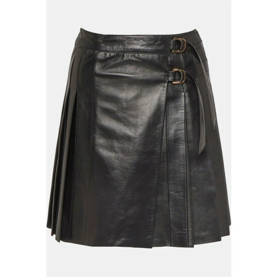 Best deal ✨ KarenMillen Leather Pleated Buckle Kilt 👗 Skirt For Female 😀 4 Best deal ✨ KarenMillen Leather Pleated Buckle Kilt 👗 Skirt For Female 😀 - Image 4