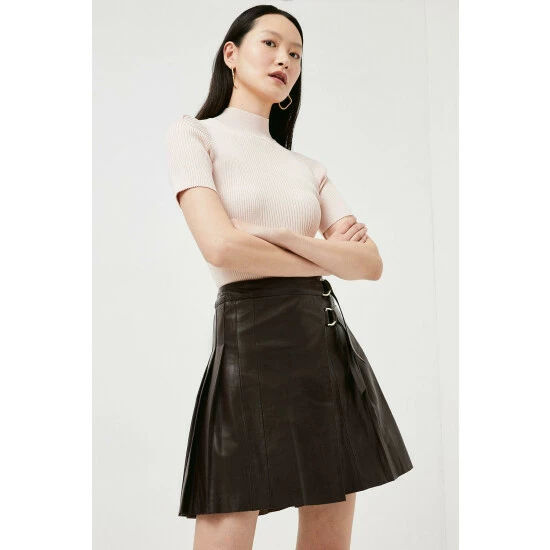 Best deal ✨ KarenMillen Leather Pleated Buckle Kilt 👗 Skirt For Female 😀 9 Best deal ✨ KarenMillen Leather Pleated Buckle Kilt 👗 Skirt For Female 😀 - Image 9