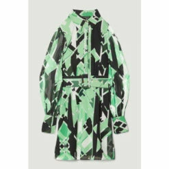 Best Pirce 🤩 KarenMillen Jigsaw Geo Georgette Belted Woven 👕 Shirt 👗 Dress For Female 🌟 -Karen Millen Sales unnamed file 5826