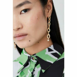 Best Pirce 🤩 KarenMillen Jigsaw Geo Georgette Belted Woven 👕 Shirt 👗 Dress For Female 🌟 -Karen Millen Sales unnamed file 5827