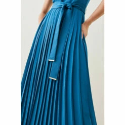 Hot Sale 🧨 KarenMillen Top Stitch And Pleat Detail Woven Midi 👗 Dress For Female 🧨 -Karen Millen Sales unnamed file 5850