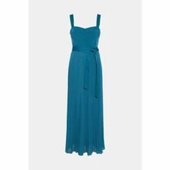 Hot Sale 🧨 KarenMillen Top Stitch And Pleat Detail Woven Midi 👗 Dress For Female 🧨 -Karen Millen Sales unnamed file 5851