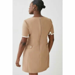 Brand new 🎁 KarenMillen Plus Size Compact Stretch Tipped A Line Mini 👗 Dress For Female 👏 -Karen Millen Sales unnamed file 5858
