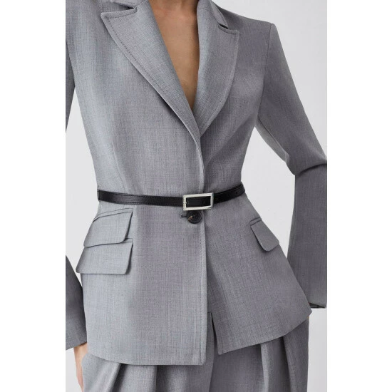 Coupon ๐งจ KarenMillen Strong Shoulder Tailored Belted Single Breasted Jacket For Female ๐ 2 Coupon ๐งจ KarenMillen Strong Shoulder Tailored Belted Single Breasted Jacket For Female ๐ - Image 2
