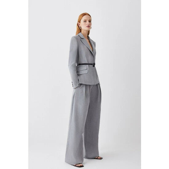 Coupon ๐งจ KarenMillen Strong Shoulder Tailored Belted Single Breasted Jacket For Female ๐ 5 Coupon ๐งจ KarenMillen Strong Shoulder Tailored Belted Single Breasted Jacket For Female ๐ - Image 5