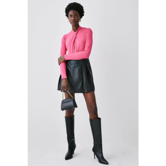 Discount ✨ KarenMillen Long Sleeve Viscose Blend Jersey Top For Female 😀 1 Discount ✨ KarenMillen Long Sleeve Viscose Blend Jersey Top For Female 😀