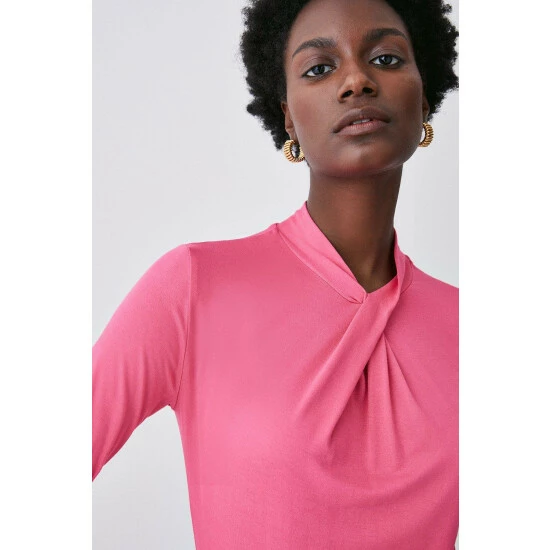Discount ✨ KarenMillen Long Sleeve Viscose Blend Jersey Top For Female 😀 2 Discount ✨ KarenMillen Long Sleeve Viscose Blend Jersey Top For Female 😀 - Image 2
