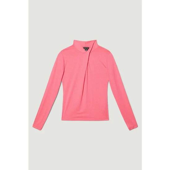 Discount ✨ KarenMillen Long Sleeve Viscose Blend Jersey Top For Female 😀 4 Discount ✨ KarenMillen Long Sleeve Viscose Blend Jersey Top For Female 😀 - Image 4