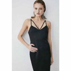 Cheap 🤩 KarenMillen Italian Structured Satin Pencil Midi 👗 Dress For Female 🛒 -Karen Millen Sales unnamed file 5881