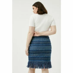 Buy 🧨 KarenMillen Plus Size Signature Italian Fringed Tweed 👗 Skirt For Female 🧨 -Karen Millen Sales unnamed file 5895