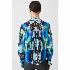 Buy 🎁 KarenMillen Petite Mirrored Kaleidoscope Woven Blouse For Female 💯 -Karen Millen Sales unnamed file 593
