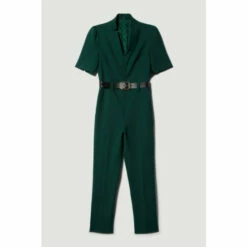 Top 10 😉 KarenMillen Compact Stretch Forever Belt Jumpsuit For Female 🥰 -Karen Millen Sales unnamed file 5958