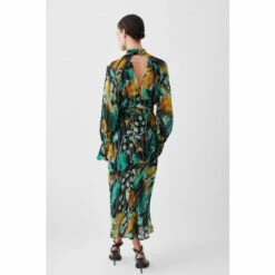 Brand new ✨ KarenMillen Petite Metallic Iridescent Column Midi 👗 Dress For Female ❤️ -Karen Millen Sales unnamed file 5963