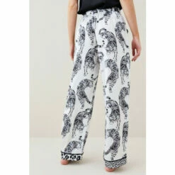 Cheap ⭐ KarenMillen Conversational Leopard Satin Nightwear Trouser For Female ✨ -Karen Millen Sales unnamed file 5983