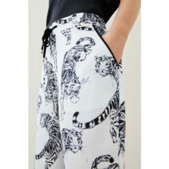 Cheap ⭐ KarenMillen Conversational Leopard Satin Nightwear Trouser For Female ✨ -Karen Millen Sales unnamed file 5985