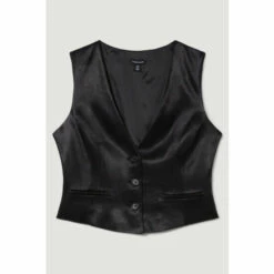 Cheapest ❤️ KarenMillen Luxe Satin Waistcoat For Female 🌟 -Karen Millen Sales unnamed file 5996