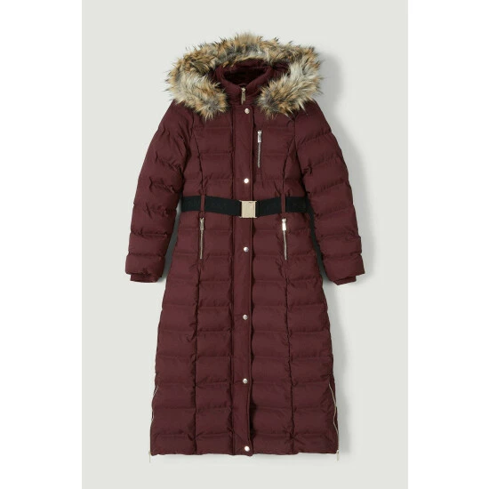 Hot Sale ๐คฉ KarenMillen Belted Puffer Faux Fur Maxi Hooded ๐งฅ Coat For Female ๐ 4 Hot Sale ๐คฉ KarenMillen Belted Puffer Faux Fur Maxi Hooded ๐งฅ Coat For Female ๐ - Image 4