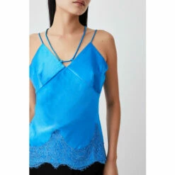 Best reviews of 🛒 KarenMillen Textured Satin Lace Hem Woven Cami For Female ⭐ -Karen Millen Sales unnamed file 6015