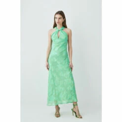 Coupon 🌟 KarenMillen Tall Metallic Iridescent Column Midi 👗 Dress For Female 🔥 -Karen Millen Sales unnamed file 6040