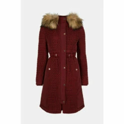 Promo 🥰 KarenMillen Signature Quilt Long Faux Fur Trim 🧥 Coat For Female 👏 10 Promo 🥰 KarenMillen Signature Quilt Long Faux Fur Trim 🧥 Coat For Female 👏 -Karen Millen Sales unnamed file 605