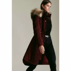 Promo 🥰 KarenMillen Signature Quilt Long Faux Fur Trim 🧥 Coat For Female 👏 11 Promo 🥰 KarenMillen Signature Quilt Long Faux Fur Trim 🧥 Coat For Female 👏 -Karen Millen Sales unnamed file 606