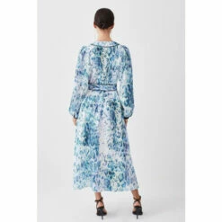 Outlet 🥰 KarenMillen Petite Soft Snake Print Satin Piped Zip Front Midi 👗 Dress For Female 🎉 -Karen Millen Sales unnamed file 6062
